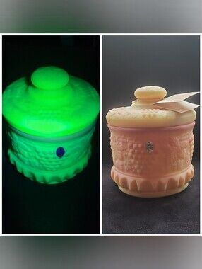 Fenton Burmese Uranium Tobacco Jar